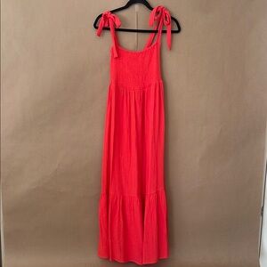 BB Dakota by Steve Madden Vibrant Coral Maxi Dress